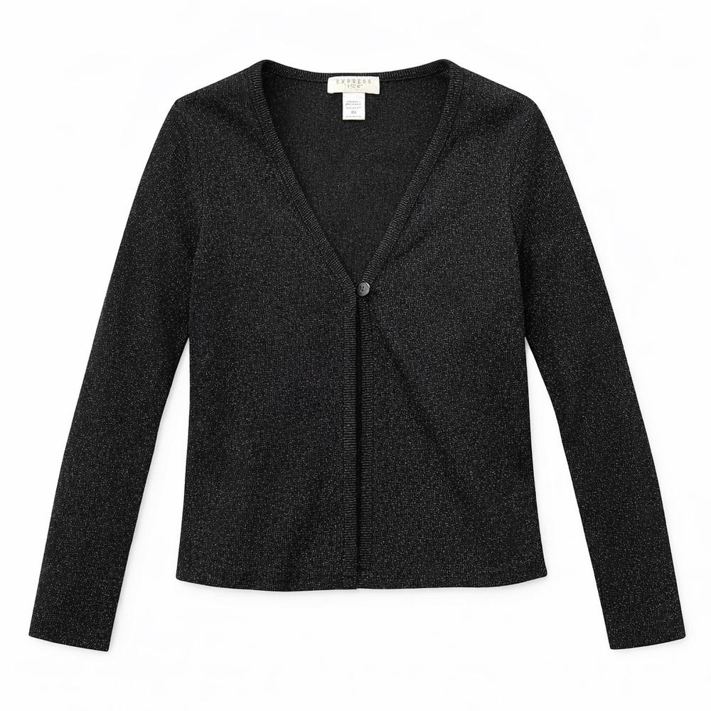 Express tricot shimmer cardigan